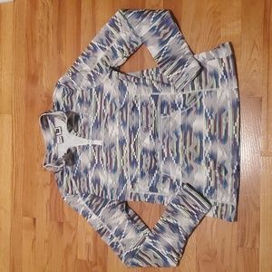 Fila Fleece Lined Aztec Print Top